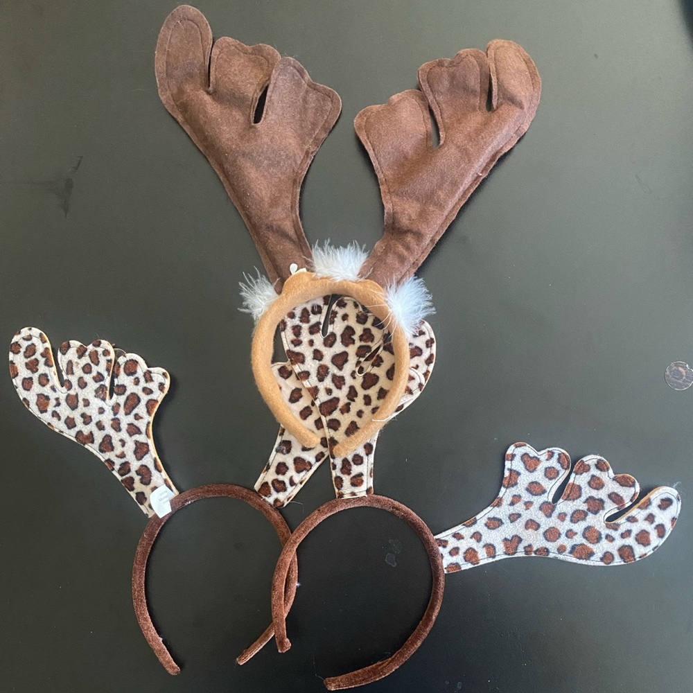 Set of 3 Antler Headbands